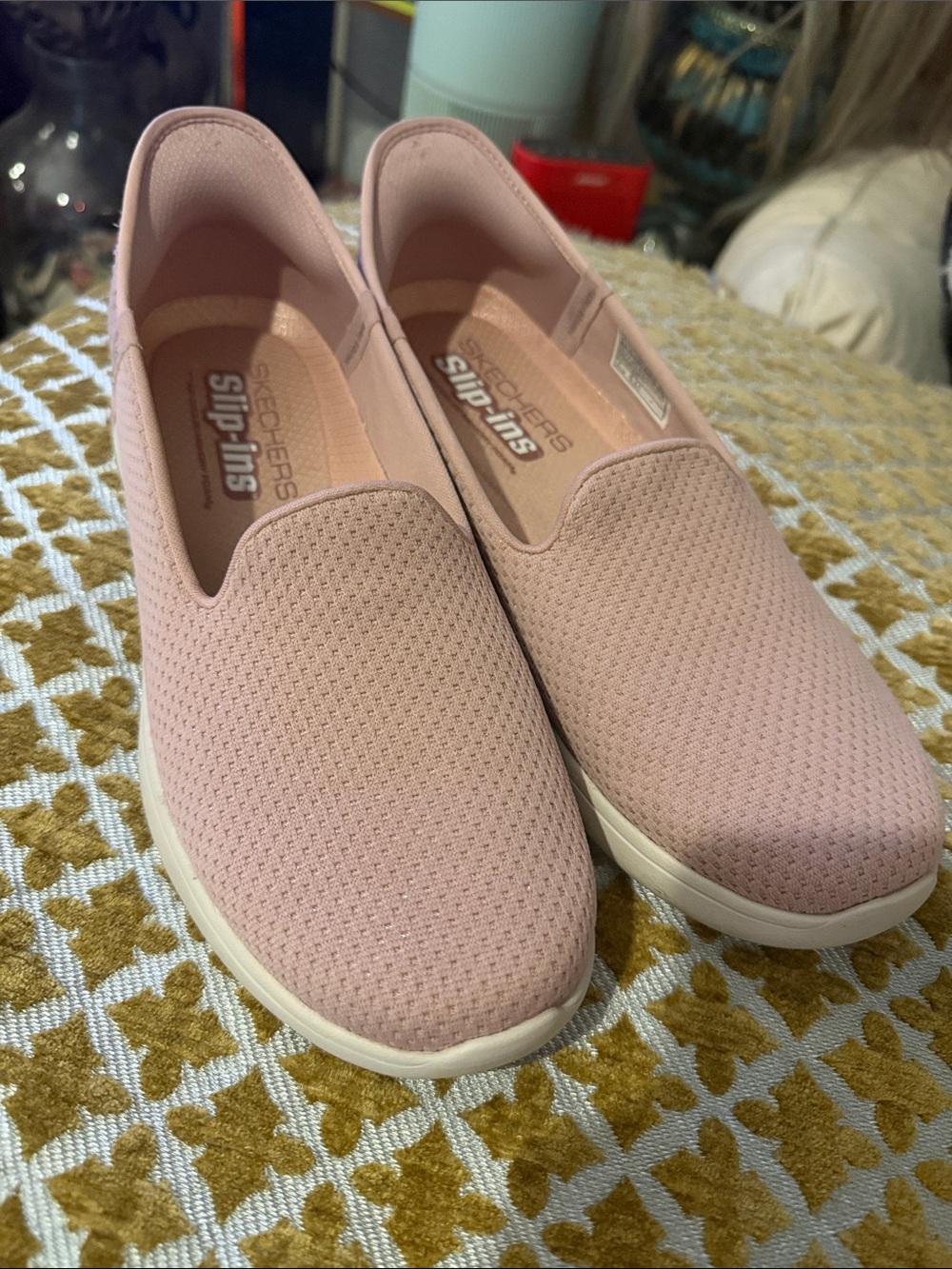 Skechers Slip-Ins Women's Slip-On Flats in Light Pink